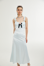 Jaina fırfır midi elbise