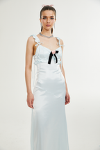 Jaina fırfır midi elbise