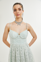 Vanna dantelli mini elbise