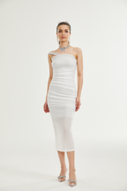 Nereida pile midi elbise