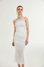 Nereida pile midi elbise