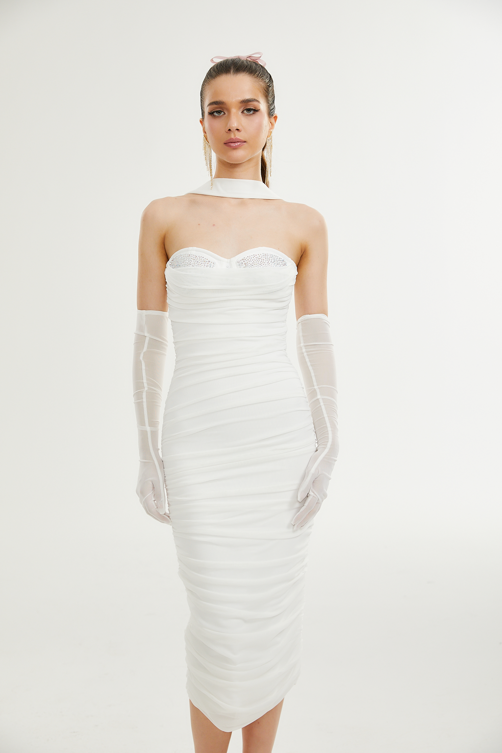 Pádraigín file midi elbise