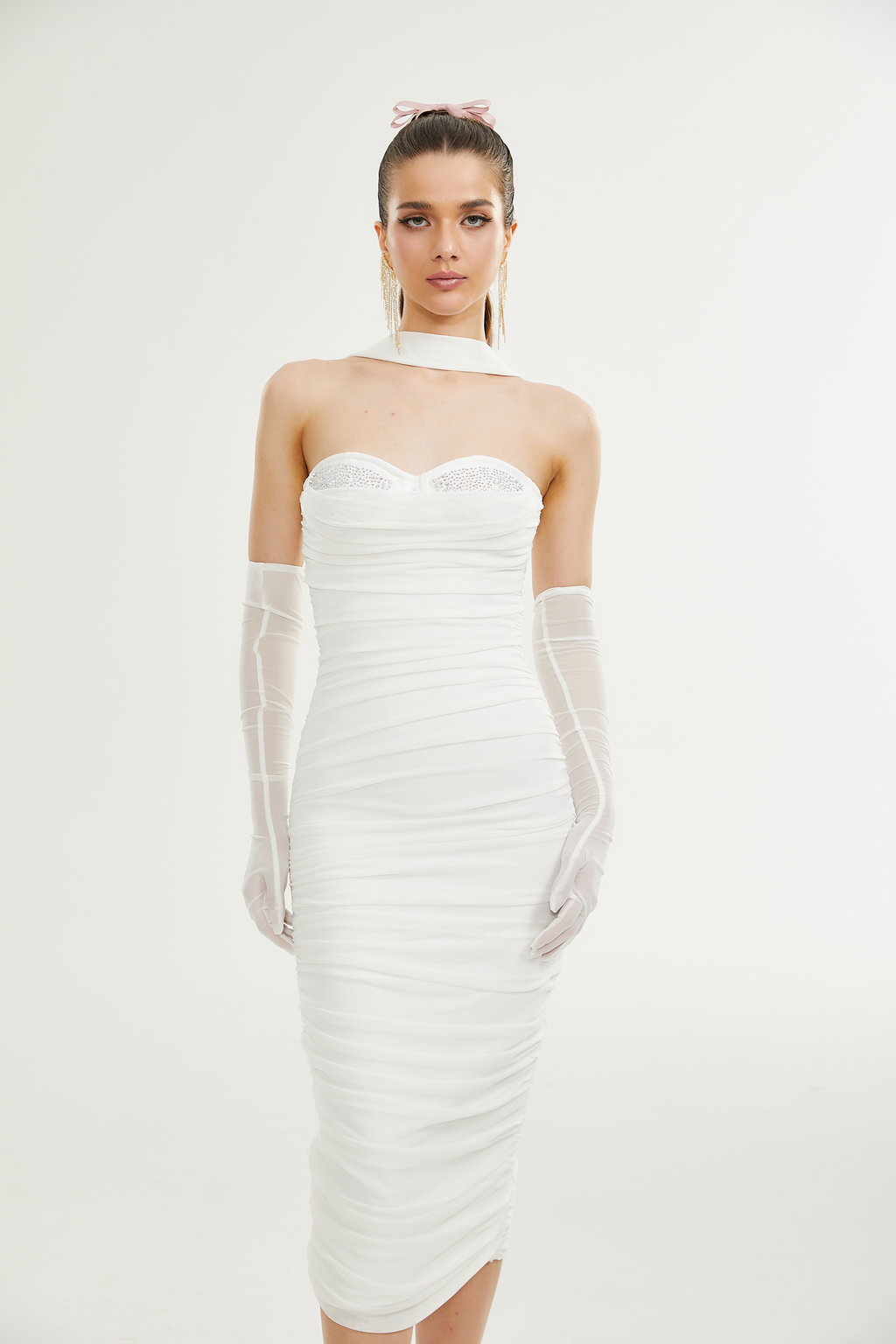 Pádraigín file midi elbise