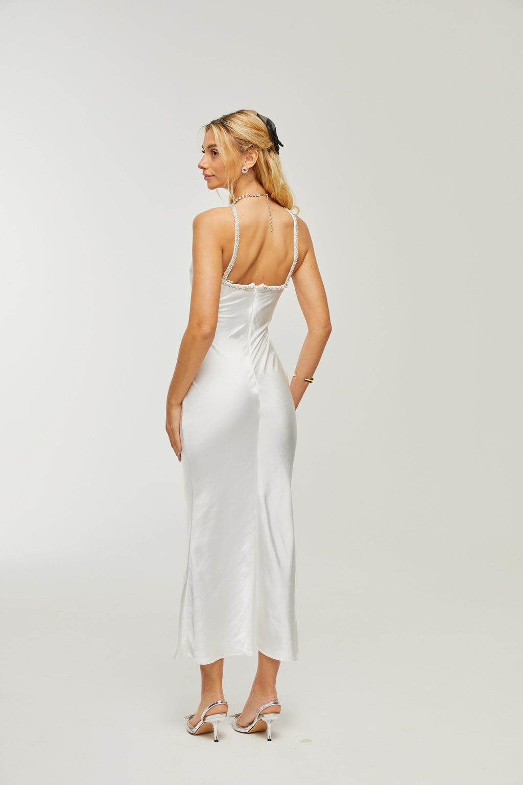 Raphaëlle süslemeli maksi elbise