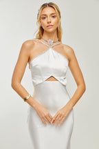 Raphaëlle süslemeli maksi elbise