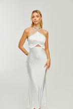 Raphaëlle süslemeli maksi elbise