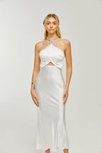 Raphaëlle süslemeli maksi elbise