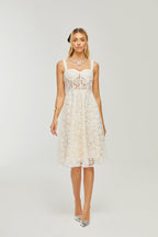 Gaia korse midi elbise