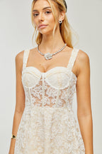 Gaia korse midi elbise