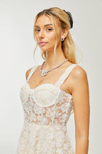 Gaia korse midi elbise