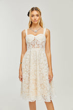 Gaia korse midi elbise