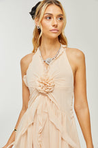 Élodie fırfır maksi elbise