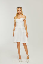 Priscille inci mini elbise