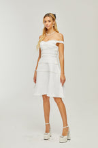 Priscille inci mini elbise