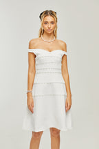 Priscille inci mini elbise