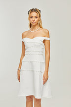 Priscille inci mini elbise