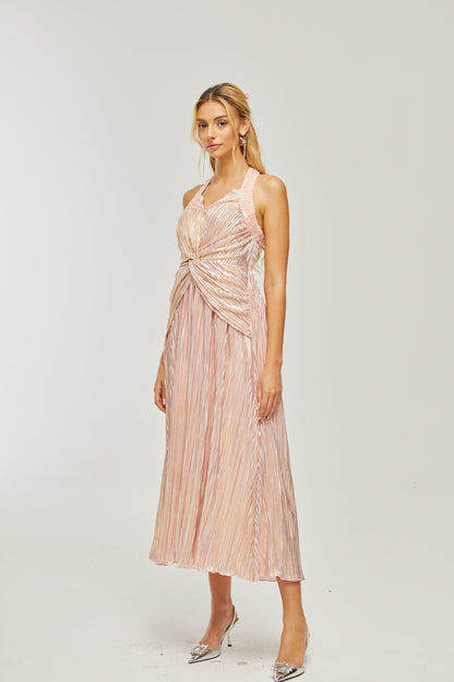 Fabienne kristal midi elbise