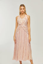 Fabienne kristal midi elbise