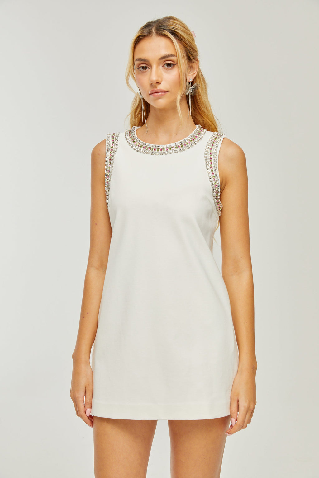 Émilie kristal mini elbise