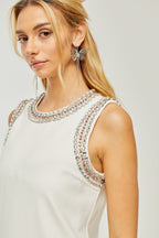 Émilie kristal mini elbise