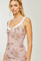 Karia çiçek midi elbise