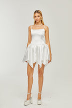 Lanetta saten mini elbise