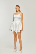 Lanetta saten mini elbise