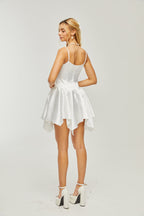 Lanetta saten mini elbise