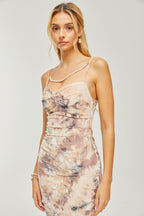 Victoire desenli midi elbise