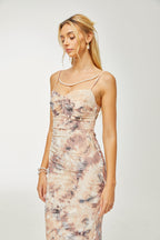 Victoire desenli midi elbise