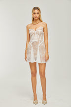 Renéa dantelli mini elbise