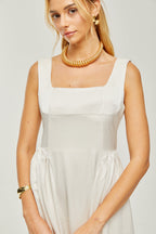 Océane pileli midi elbise