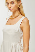 Océane pileli midi elbise