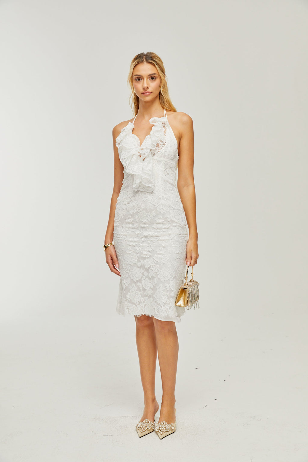 Clarabelle midi elbise