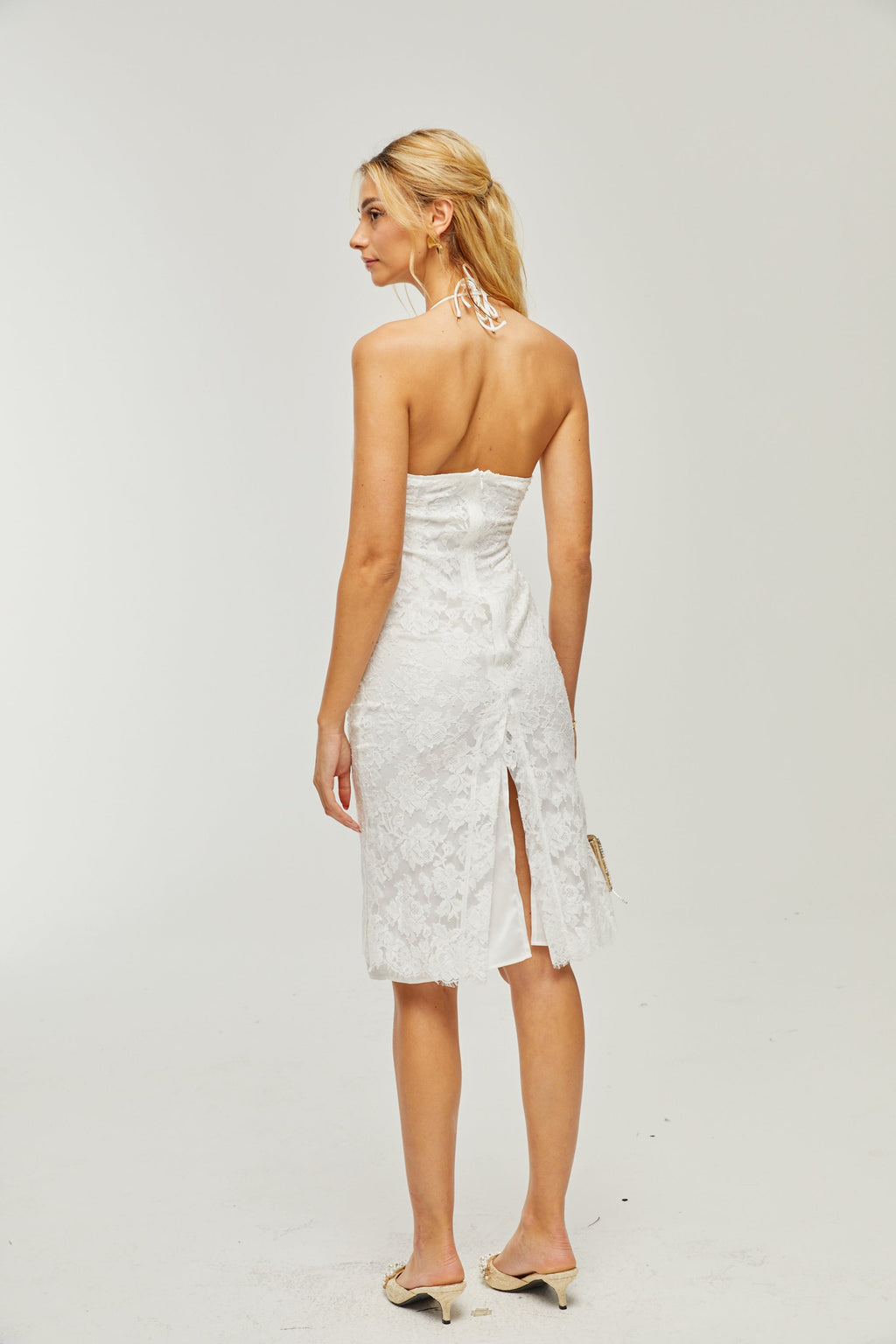 Clarabelle midi elbise