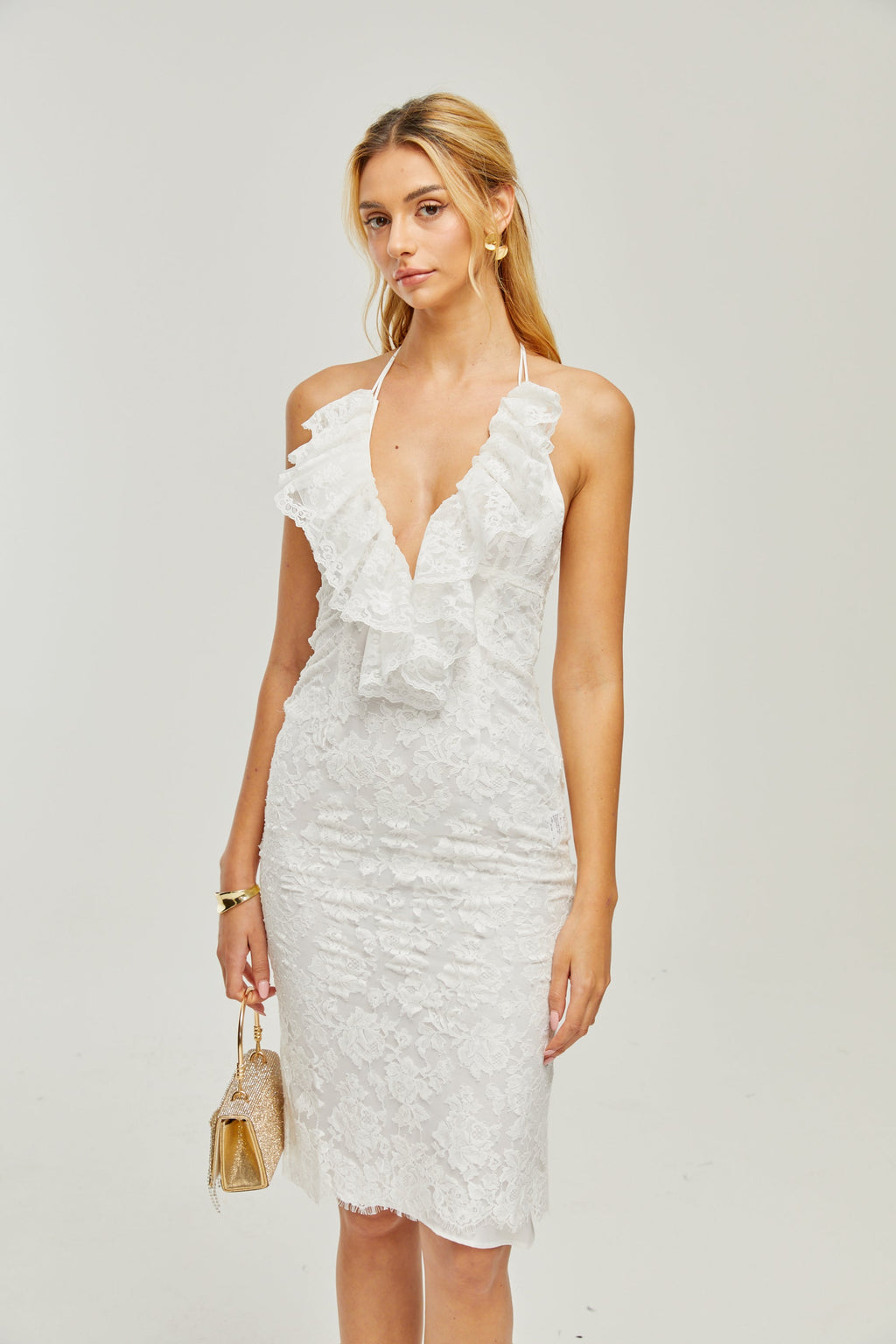 Clarabelle midi elbise