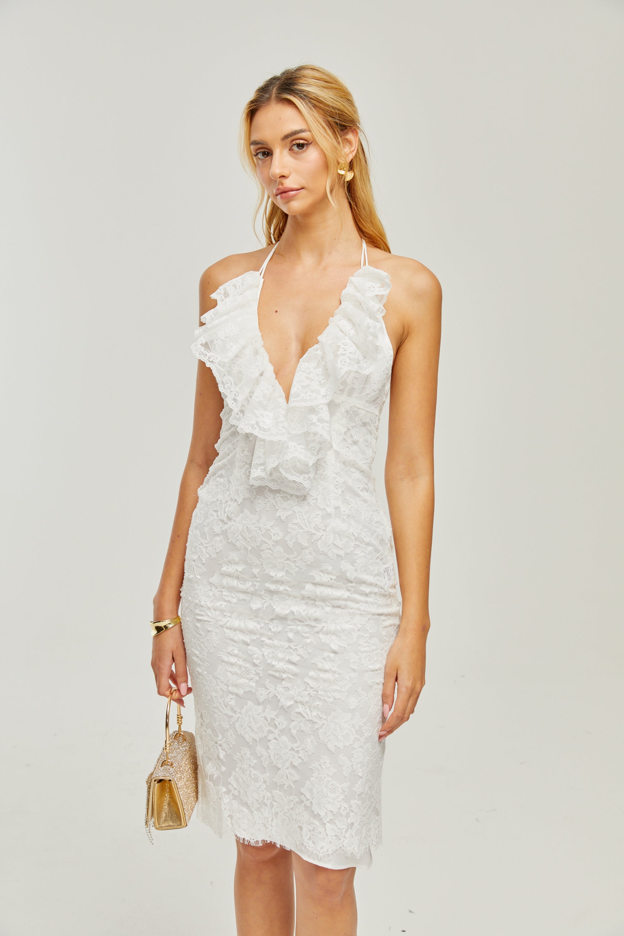 Clarabelle midi elbise