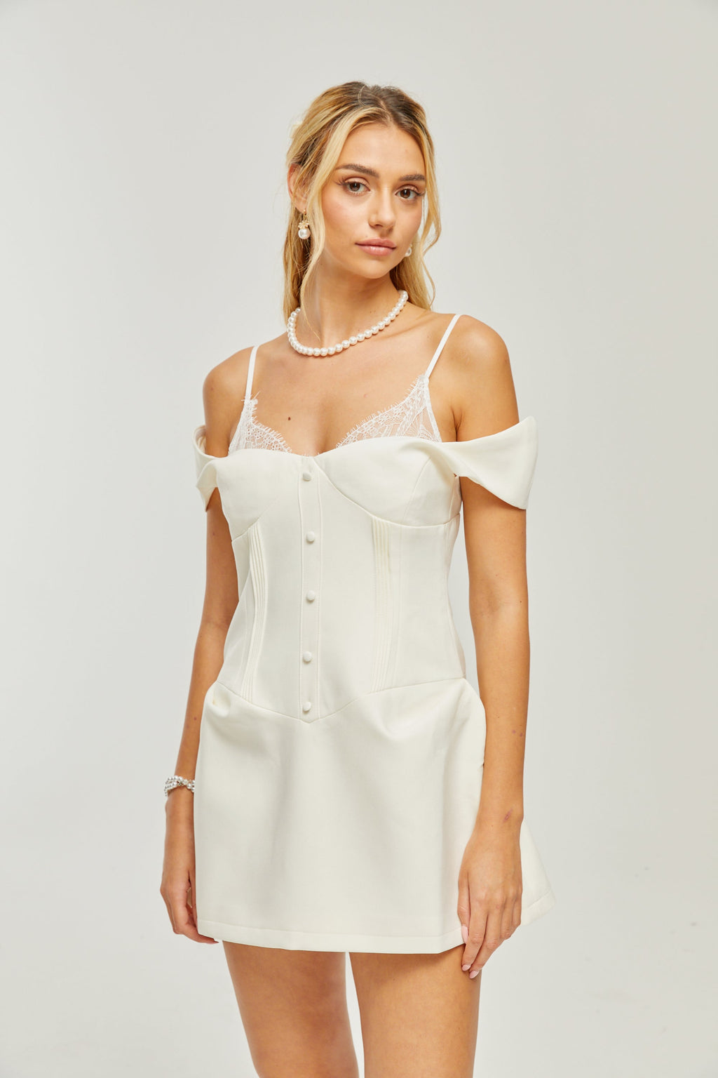 Kelly dantel mini elbise