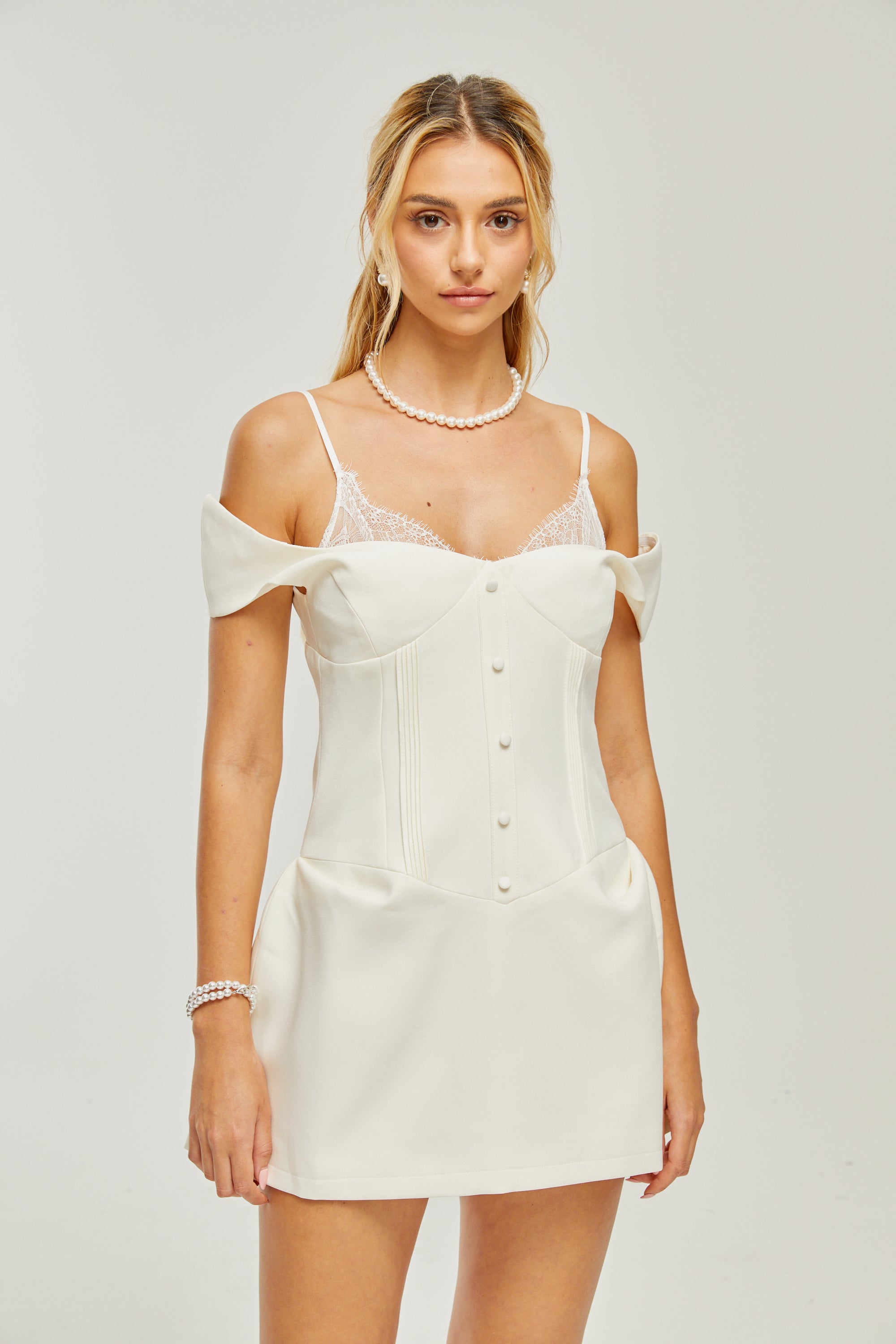 Kelly dantel mini elbise