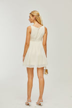 Roseline süslemeli mini elbise