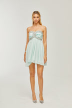 Priscil kristal mini elbise