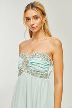 Priscil kristal mini elbise