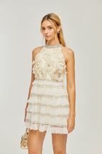 Lavinia çiçek mini elbise