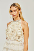 Lavinia çiçek mini elbise