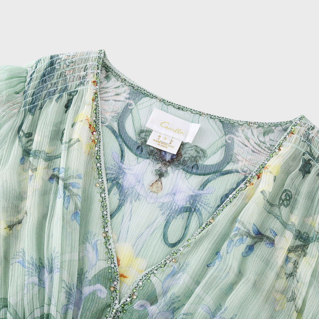 Emmelina kristal midi elbise