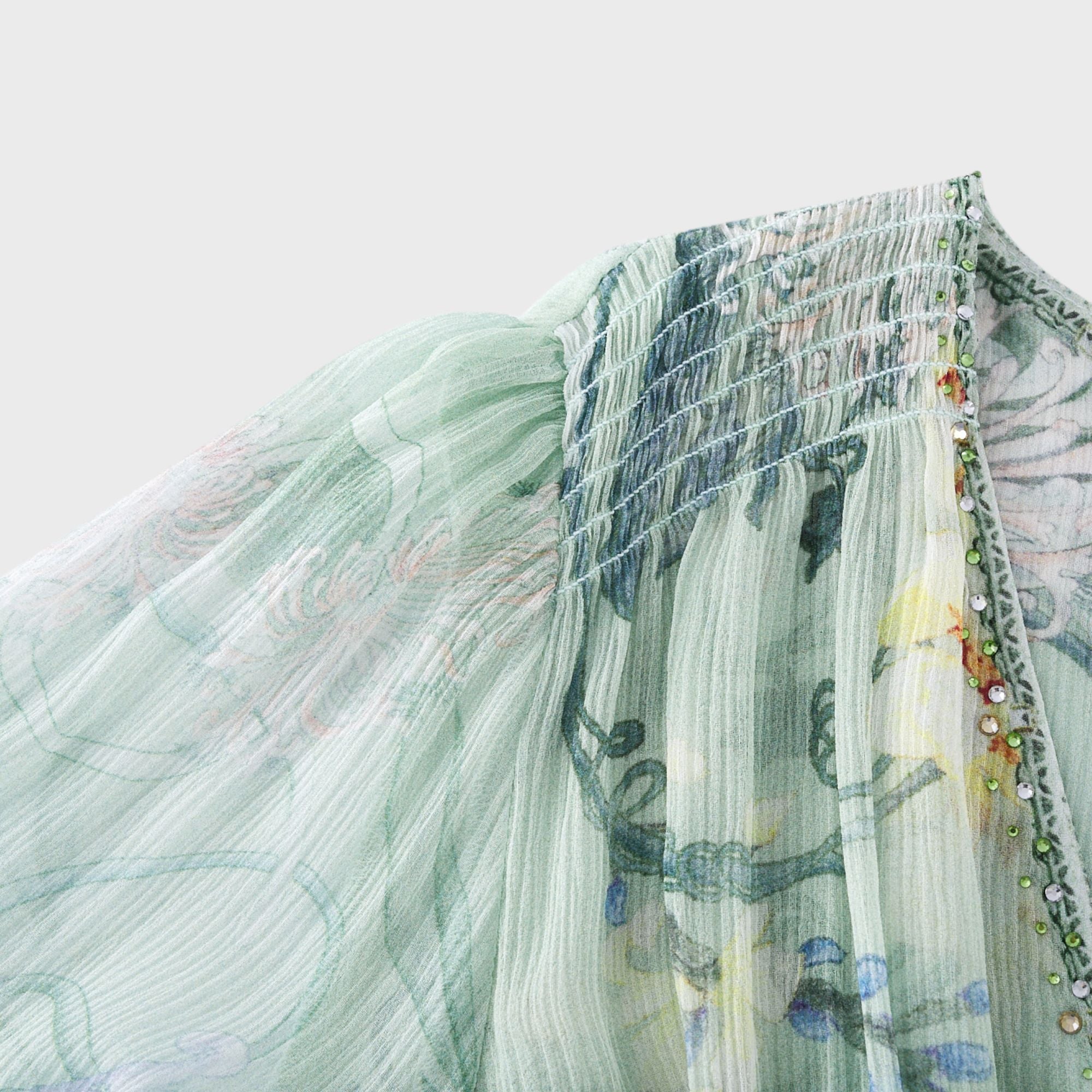 Emmelina kristal midi elbise