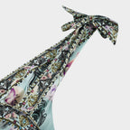 Kravat Omuz Midi Elbise