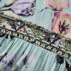 Kravat Omuz Midi Elbise