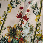 Süslü Çiçek Desenli Maksi Elbise