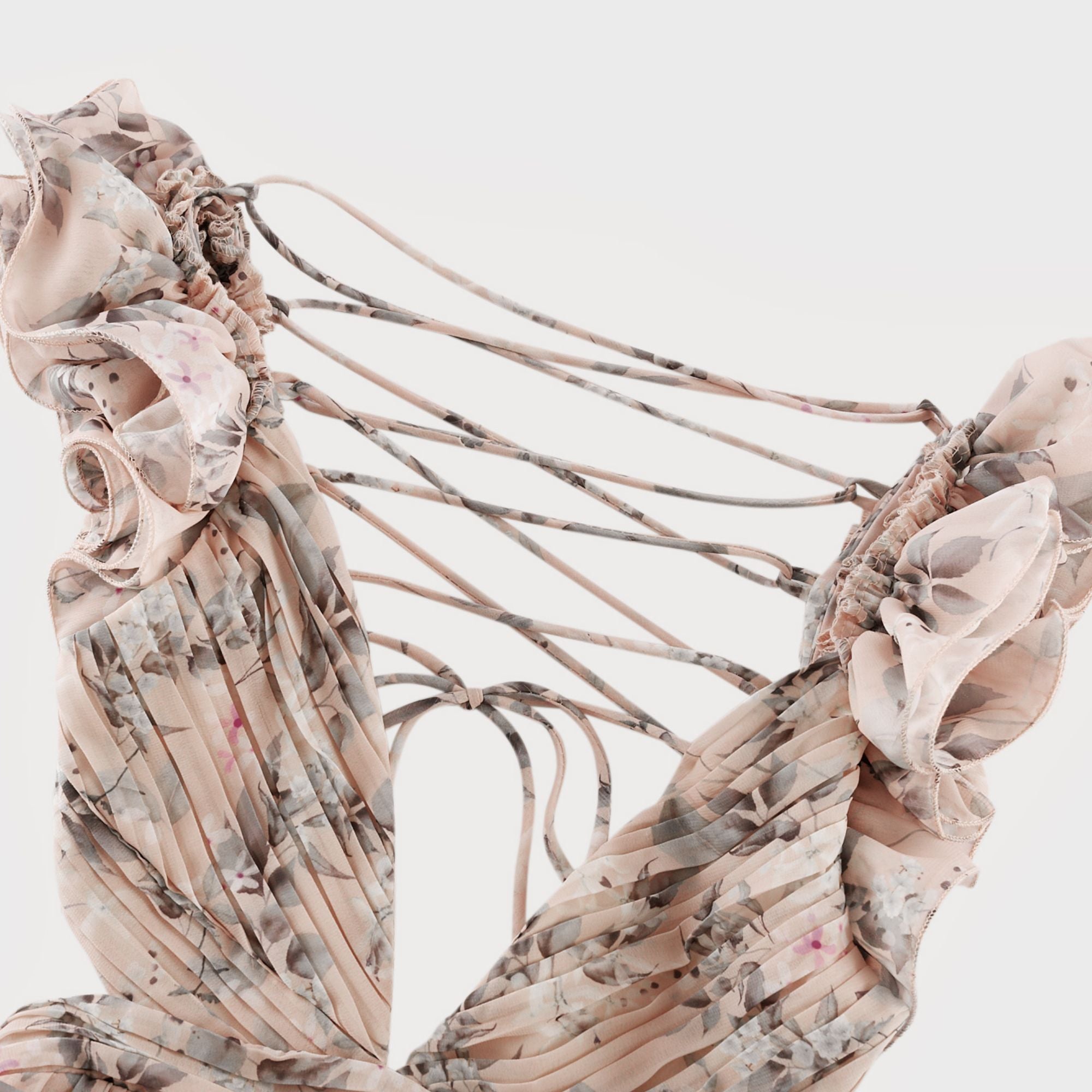 Véronique desenli maksi elbise